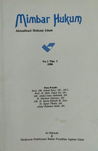 Mimbar Hukum Aktualisasi Hukum Islam No. 1 Thn. I 1990