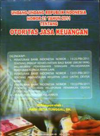 Undang-Undang Republik Indonesia Nomor 21 Tahun 2011 Tentang Otoritas Jasa Keuangan