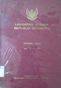 Lembaran negara Republik Indonesia Tahun 1950 No. 1-85