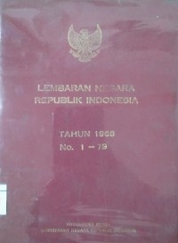 Lembaran negara Republik Indonesia Tahun 1968 No.1-79