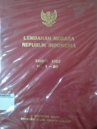 Lembaran negara Republik Indonesia Tahun 1952 No. 1-90