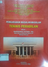 Rapat Kerja Nasional Mahkamah Agung RI dengan Jajaran Pengadilan Dari Empat Lingkungan Peradilan Seluruh Indonesia Tahun 2008 Pengarahan Masalah-Masalah Teknis Peradilan