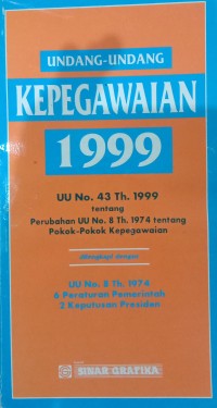 Undang- Undang Kepegawaian 1999