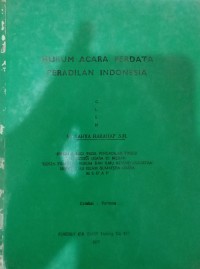 Hukum Acara Perdata Peradilan Indonesia