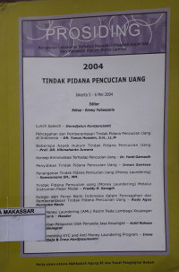 Tindak Pidana Pencucian Uang