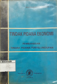 Tindak Pidana Ekonomi