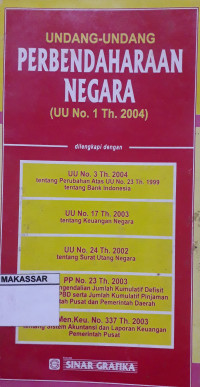 Undang-Undang Perbendaharaan Negara ( UU No. 1 Th 2004)