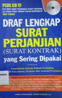 Draf Lengkap Surat Perjanjian (Surat Kontrak) Yang Sering Dipakai