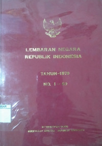 Lembaran negara Republik Indonesia Tahun 1979 No. 1-60