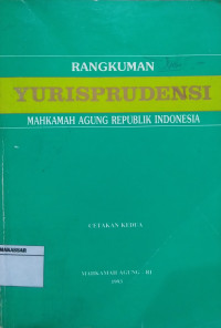 Rangkuman Yurisprudensi Mahkamah Agung RI