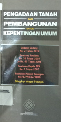 Pengadaan Tanah bagi Pembangunan Untuk Kepentingan Umum