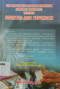 Undang-Undang Republik Indonesia Nomor 21 Tahun 2011 Tentang Otoritas Jasa Keuangan