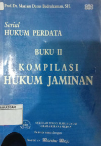 Hukum Perdata Buku II Kompilasi Hukum Jaminan