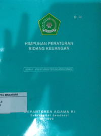 Himpunan Peraturan Bidang Keuangan Seri III