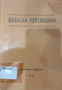 Masalah pertanahan tahun 1997