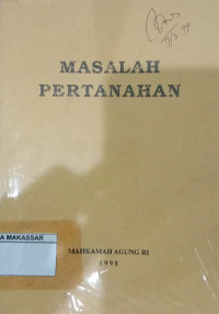 Masalah pertanahan tahun 1998