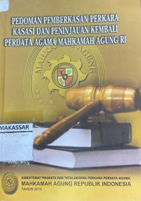 Image of Pedoman pemberkasan perkara kasasi dan peninjauan kembali perdata agama Mahkamah Agung RI