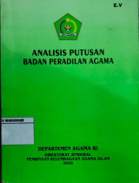 Analisis putusan Badan Peradilan Agama