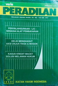 varia peradilan majalah hukum tahun XII. NO. 140 mei 1997