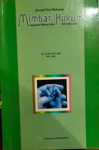 mimbar hukum aktualitas hukum islam No. 61 Thn. XIV 2003