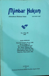 mimbar hukum aktualisasi hukum islam No. 6 Thn. III