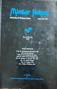 mimbar hukum aktualisasi hukum islam No. 11 Thn. IV 1993