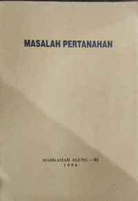 Masalah pertanahan