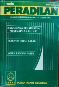 Varia peradilan majalah hukum XI-No. 124 Januari 1996