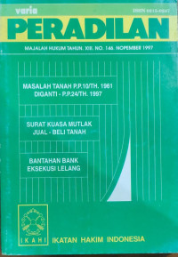 Peradilan majalah hukum tahun. XIII. No. 146. Nopember 1997