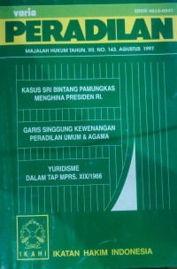 Peradilan Majalah Hukum XII. No. 143 Agustus 1997